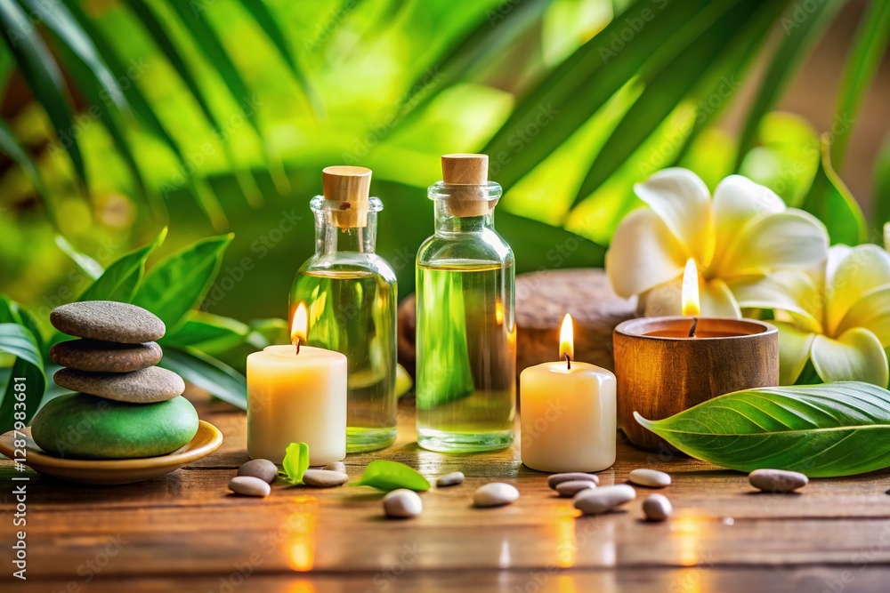 Tranquil Spa Still Life: Essential Oils & Serenity, Wellness, Aromatherapy, Relaxation, Self-Care Tranquil Spa Still Life: Essential Oils & Serenity, Wellness, Aromatherapy, Relaxation, Self-Care