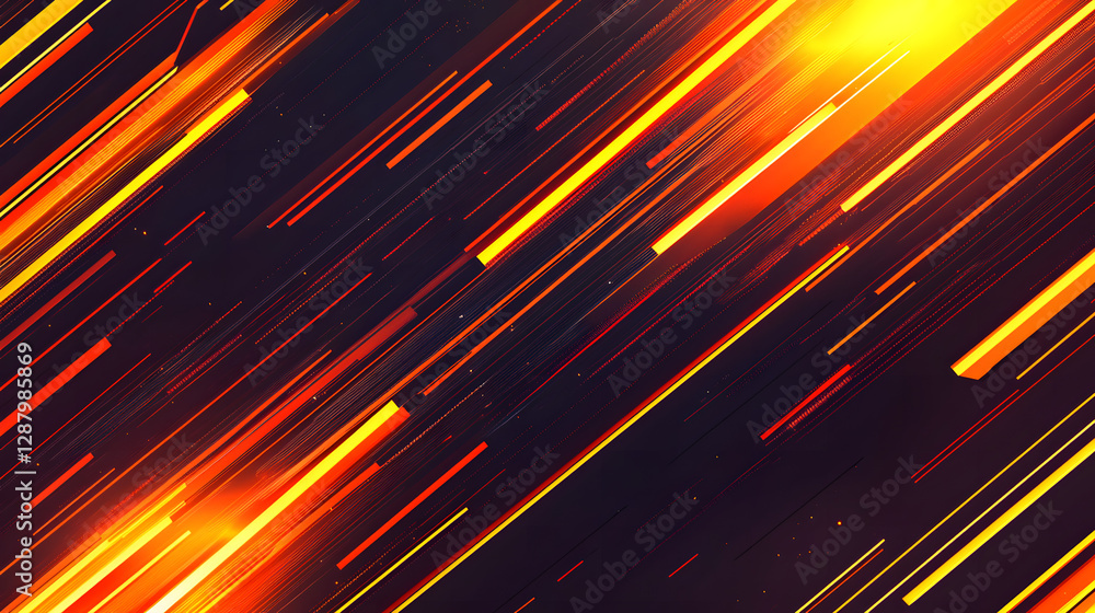 Dynamic abstract background with vibrant diagonal streaks of orange and yellow light on a dark background. Ideal for tech, energy, or speed concepts. Dynamic abstract background with vibrant diagonal streaks of orange and yellow light on a dark background. Ideal for tech, energy, or speed concepts.