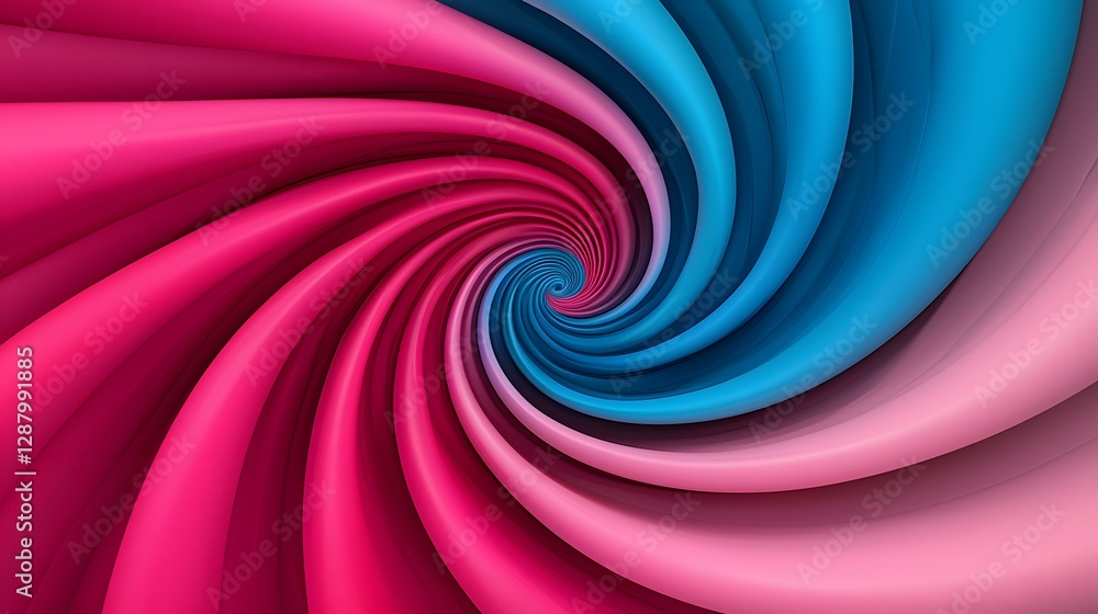 Obraz premium The image contains a swirling vortex of pink and blue colors, creating an abstract and visually captivating design.