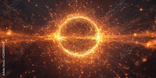 Wallpaper Mural Abstract vector illustration of a globe surrounded by glowing lines and points, symbolizing global connectivity, Generative AI Torontodigital.ca