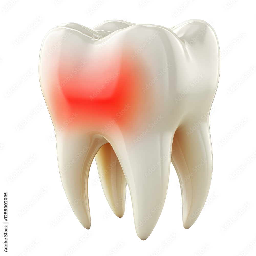 Isolated Human Premolar Showing Sign of Inflammation Isolated Human Premolar Showing Sign of Inflammation