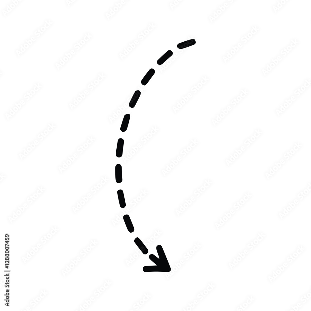 Arrow Icon. Hand Drawn Arrow Illustration. Directional Arrow Sketch. Dotted Arrow Line Icon In Black Color. Arrow Icon. Hand Drawn Arrow Illustration. Directional Arrow Sketch. Dotted Arrow Line Icon In Black Color.