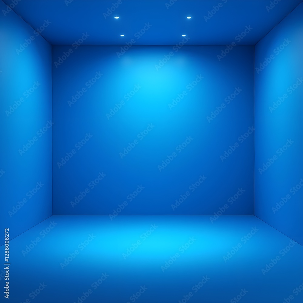 Blue empty room studio gradient used for background and display your product Blue empty room studio gradient used for background and display your product