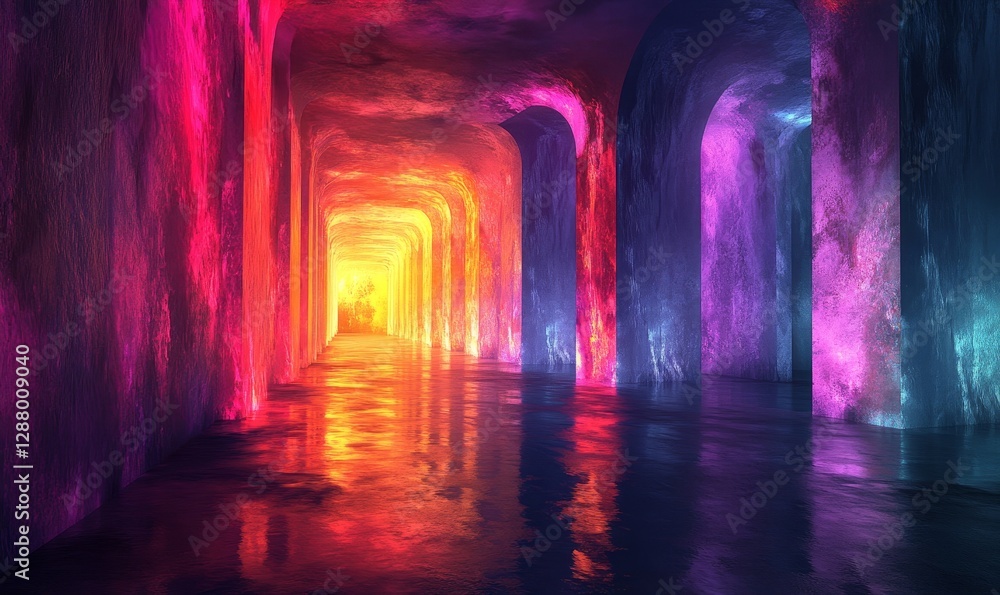 Fototapeta premium Illuminated Digital Art, Generative AI