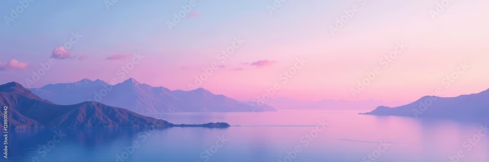 Soft pink and blue hues blend into the serene horizon, Atmospheric effect, Soft brushstrokes, Nature scenery Soft pink and blue hues blend into the serene horizon, Atmospheric effect, Soft brushstrokes, Nature scenery
