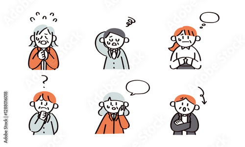 働く人たちのイラストセット
