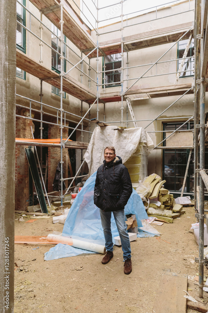 Man standing on a construction site