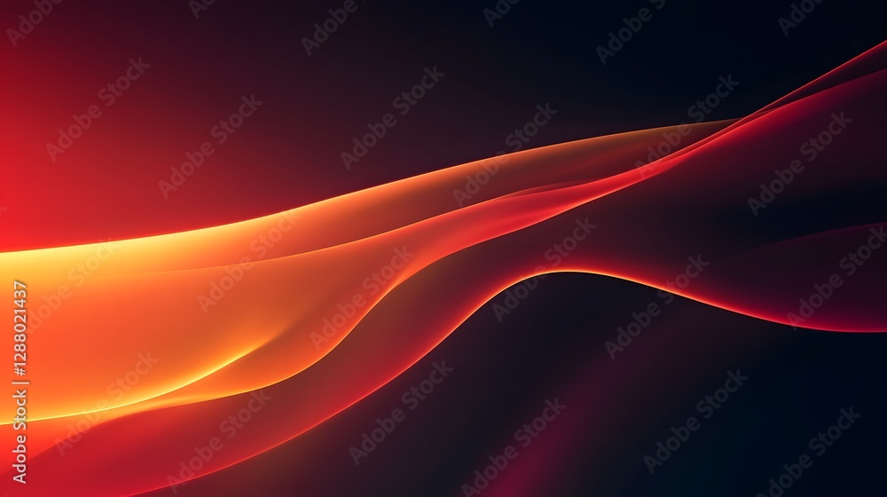 Fototapeta premium Dynamic abstract waves of red and orange, vibrant background texture, perfect for digital designs or creative projects.