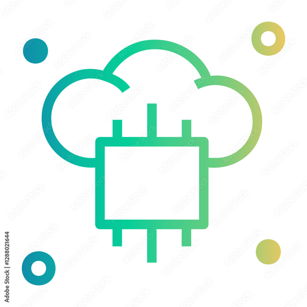cloud computing Line Gradient Icon cloud computing Line Gradient Icon