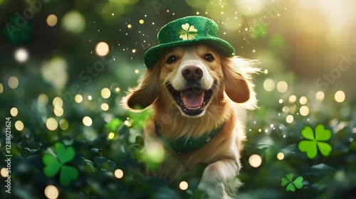 Festive Dog for St. Patrick's Day photo