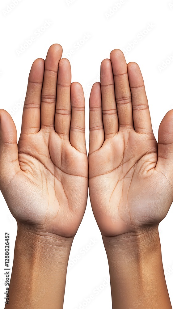 Praying hands, open palms, spirituality, devotion Praying hands, open palms, spirituality, devotion