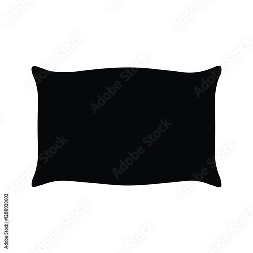 Pillow Icon. Illustration of a soft and comfortable pillow. Bedroom Decoration. Pillow Viewed From the Front.
