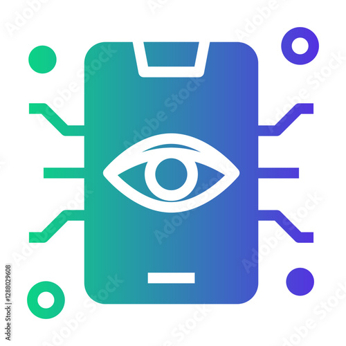 eye scanner Gradient icon