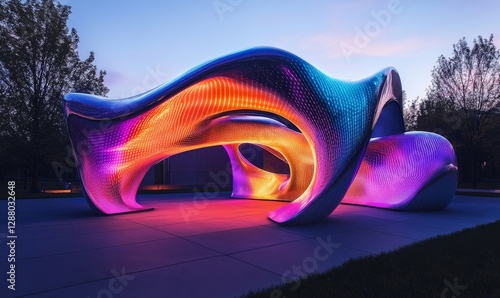 Techno Glowing Design, Generative AI