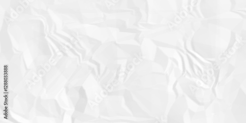 White crumpled paper texture . White wrinkled paper texture. White paper texture . White crumpled and top view textures can be used for background of text or any contents .