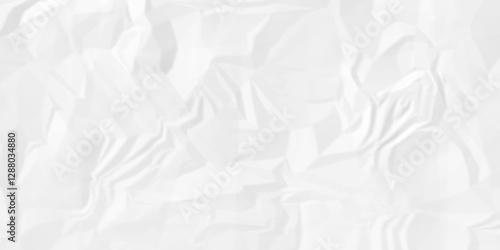 White crumpled paper texture . White wrinkled paper texture. White paper texture . White crumpled and top view textures can be used for background of text or any contents .
