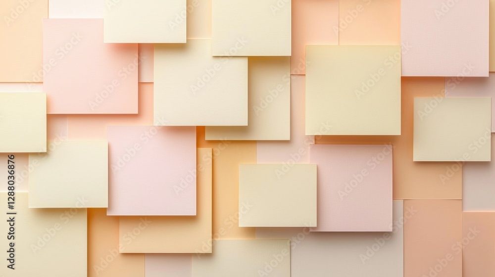 custom made wallpaper toronto digitalAbstract geometric background with layered pastel squares creating depth and texture in soft tones.