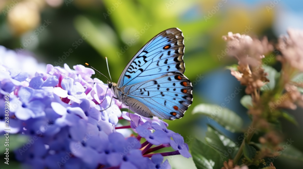 butterfly with flowers on nature background butterfly with flowers on nature background