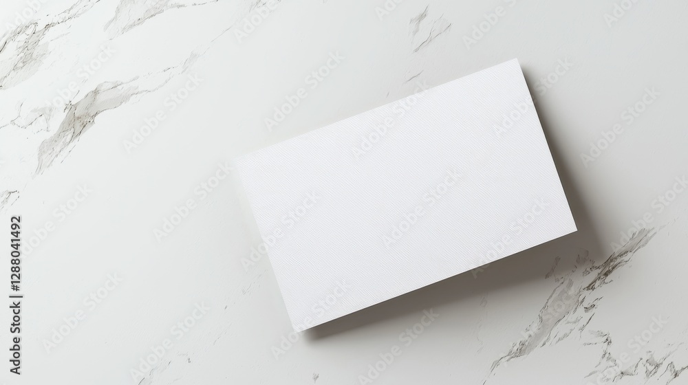 Blank white business card on marble surface for branding and design presentation. Minimalistic and professional. Blank white business card on marble surface for branding and design presentation. Minimalistic and professional.