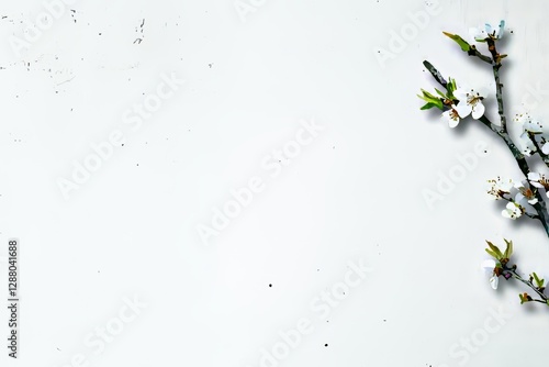 A watercolor depiction of a tropical spring, featuring floral green leaves and flowers, is isolated on a transparent PNG background, suitable for bouquets, greeting cards, or wedding decorations,