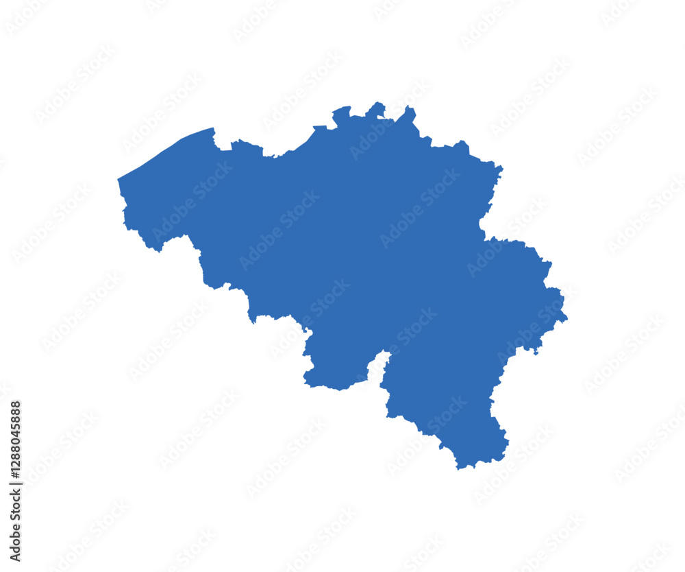 Fototapeta premium Belgium Map vector icon. Minimalistic Colorful Map of Belgium.