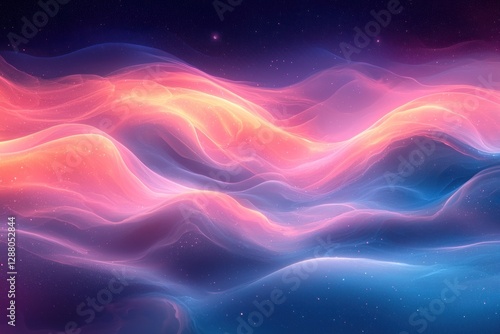 Abstract cosmic waves, nebula space art, use as background image