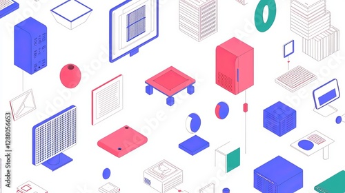 Wallpaper Mural Diagram of IT infrastructure illustrating disaster recovery backup system, servers, hard disk, and connectivity Torontodigital.ca