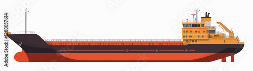 Illustration of a cargo ship.