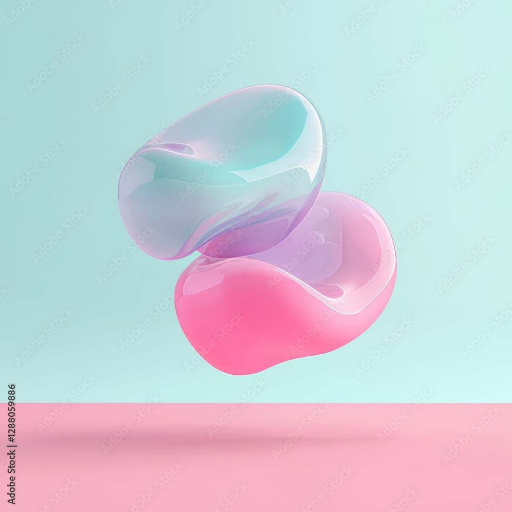 Abstract background featuring iridescent pastel purple bubbles Abstract background featuring iridescent pastel purple bubbles