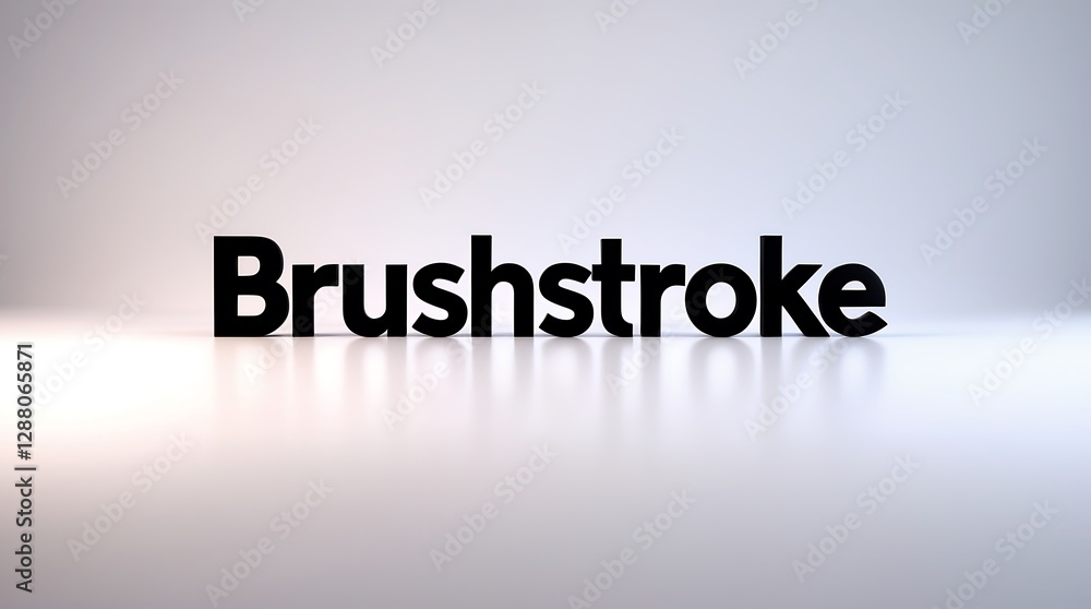 Creative lettering with brushstroke effect on a smooth surface in soft lighting Creative lettering with brushstroke effect on a smooth surface in soft lighting