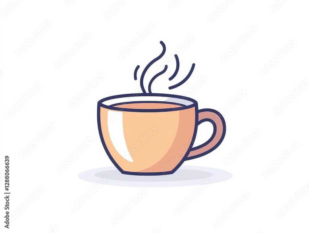 Steaming Cup of Coffee Pixel Art Illustration Steaming Cup of Coffee Pixel Art Illustration