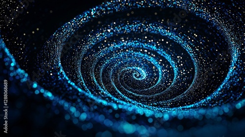 The concept of future digital technology is represented by a digital business technology background and a dark blue technology background