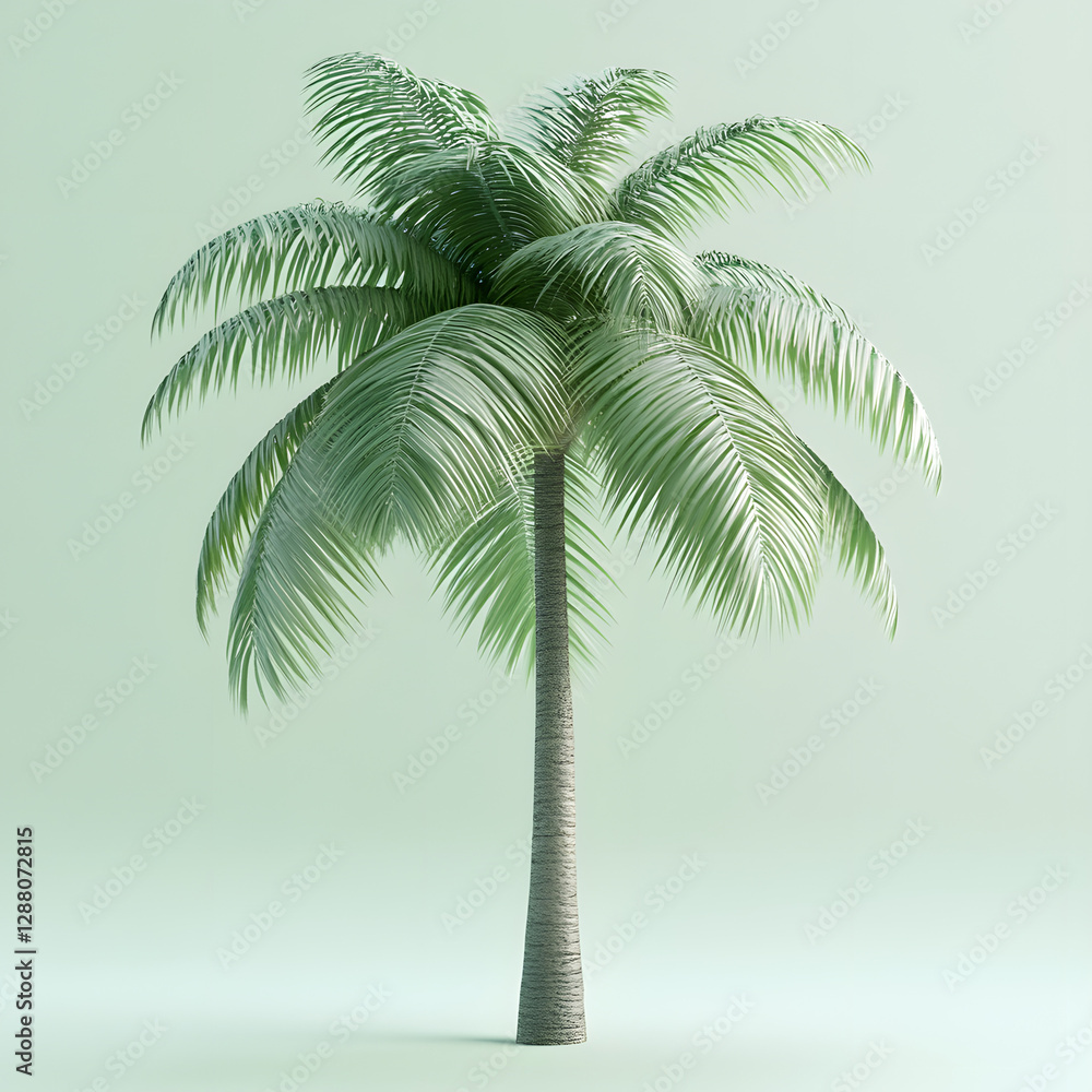 Obraz premium Palm Tree: Graceful Fronds Sway Gently in Breeze