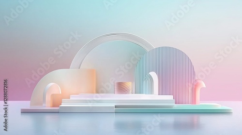 Abstract fluid 3D render of a holographic iridescent neon curved wave in motion against a dark background