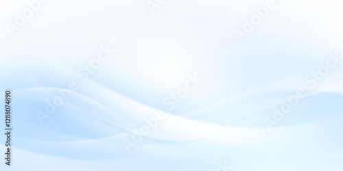 Blue waves abstract background, modern design, vector illustration