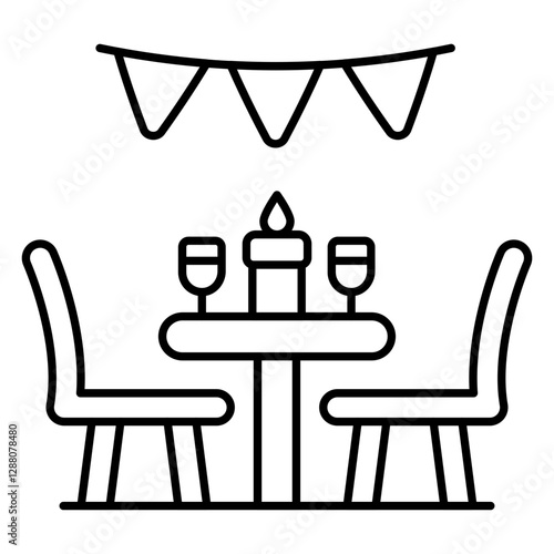 Premium design icon of patio