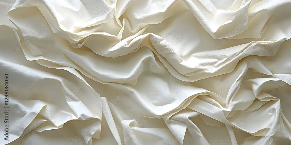 Wrinkled Cream Fabric Texture Wrinkled Cream Fabric Texture