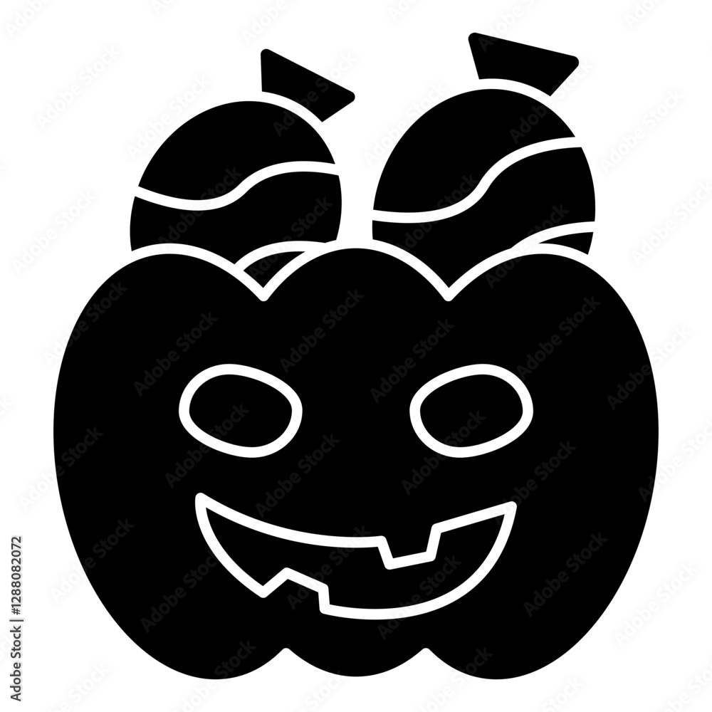 Modern design icon of Halloween pumpkin Modern design icon of Halloween pumpkin