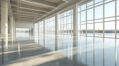 Wallpaper Mural Empty Modern Industrial Office Space Torontodigital.ca