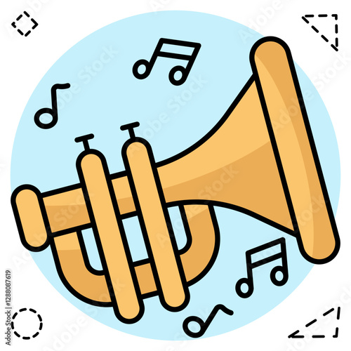 Premium design icon of french horn