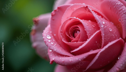 pink rose with water drops