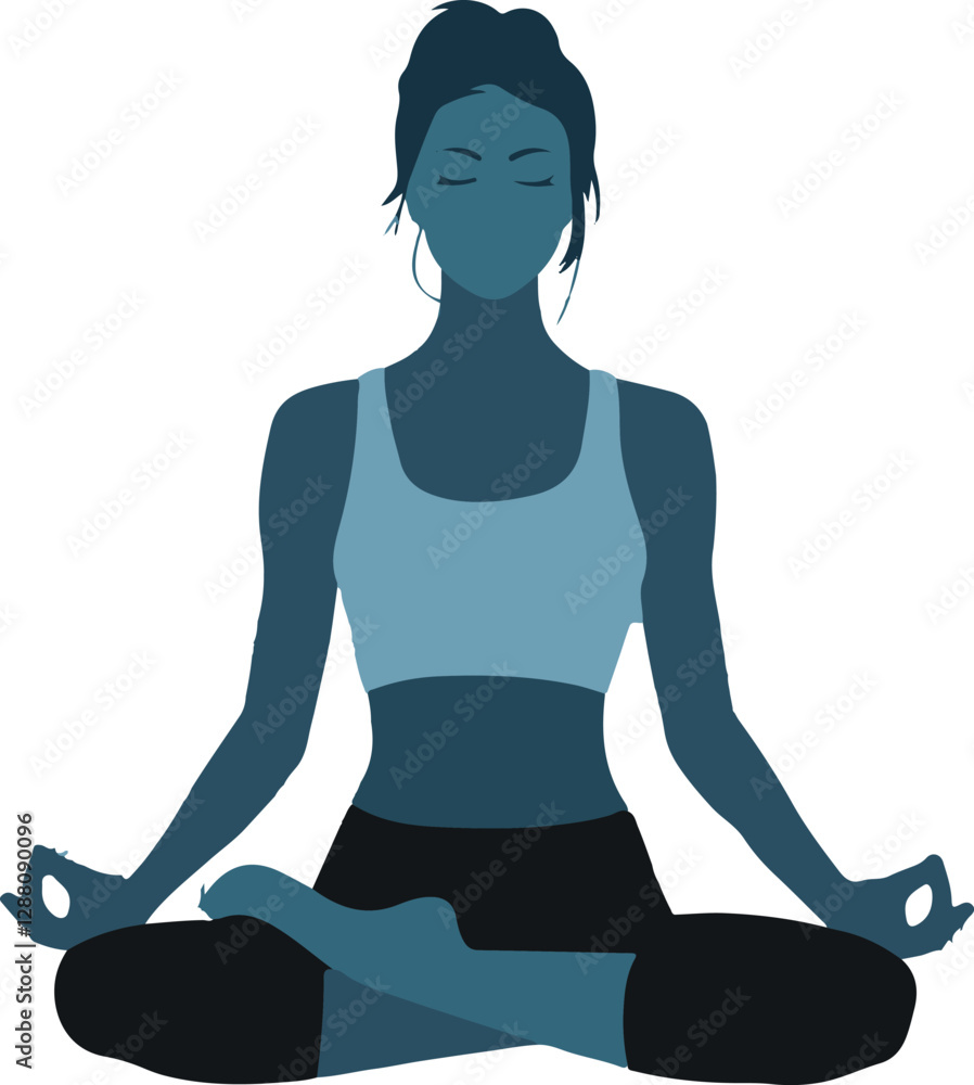 International yoga day 21 June banner or poster with woman in lotus position International yoga day 21 June banner or poster with woman in lotus position