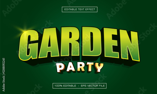 Garden party text effect with green style