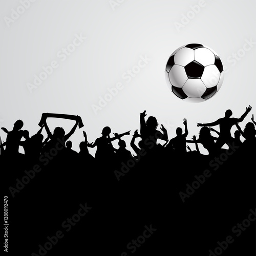 Football fans crowd 01