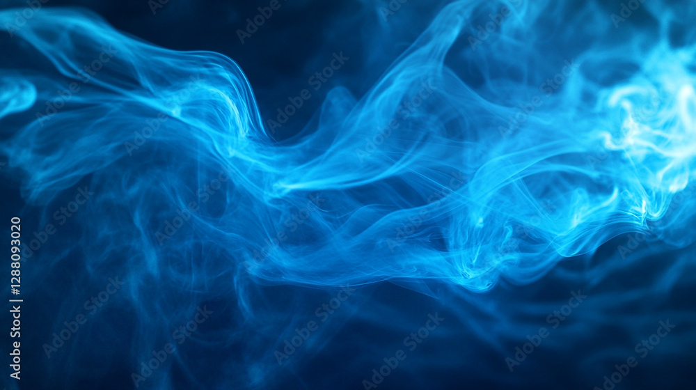 Abstract blue smoke swirling design background image fog haze airy dark wave vapor light color curve Abstract blue smoke swirling design background image fog haze airy dark wave vapor light color curve