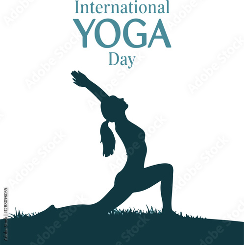 Woman stretching, exercise, yoga pose. Vector