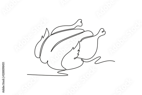 Nutrition concept. Single line draw design vector graphic illustration.