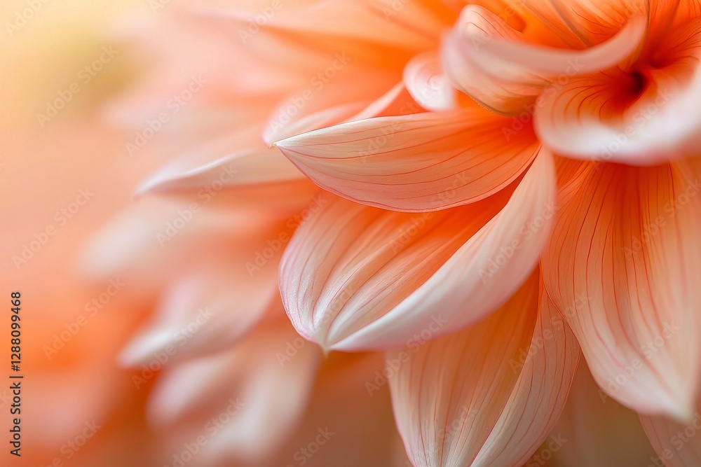 A close-up and macro view of chrysanthemum, featuring beautiful orange flower petals as an abstract background A close-up and macro view of chrysanthemum, featuring beautiful orange flower petals as an abstract background