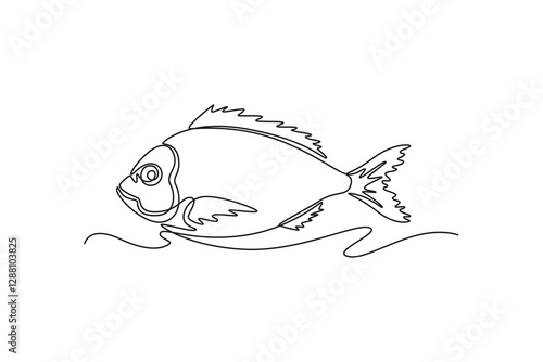 Nutrition concept. Single line draw design vector graphic illustration.