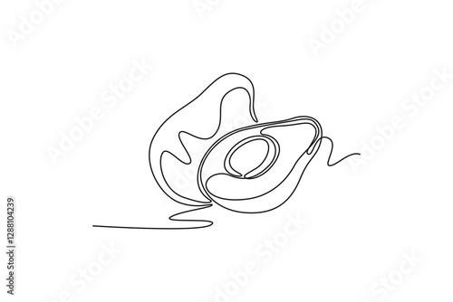 Nutrition concept. Single line draw design vector graphic illustration.